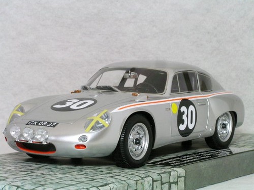 Miniature Porsche 356 A 1/43 Spark B Carrera Abarth No.30 System