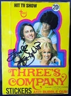 THREE'S COMPANY WAX PACK BOX OF 36 PACKS SIGNED JOYCE DEWITT TOPPS 1978
