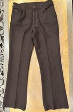 Vintage 70s Levis Polyester Pants Size 34X32 Brown USA Excellent Condition