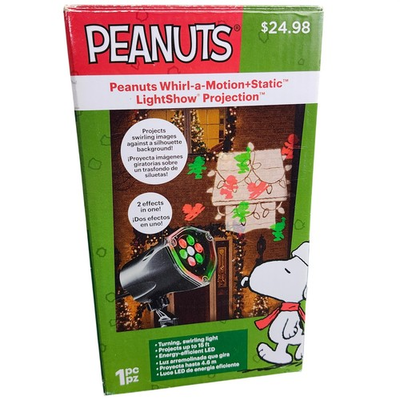 #ad Peanuts Whirl a Motion Light Show Projection Snoopy Charlie Brown Christmas $24.99