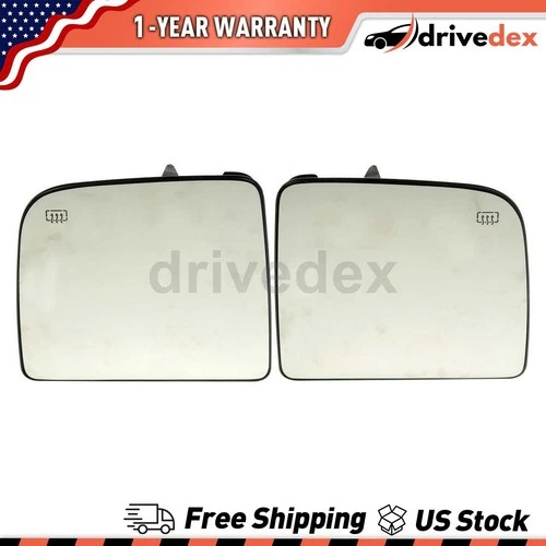 Pair Dorman - HELP Door Mirror Glass Fits 2004 2005 2006 2007 2008 Nissan Titan