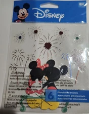 Disney EK Success Dimensional Fireworks Mickey Stickers Mickey& Minnie 6pcs NEW
