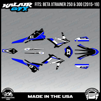 Graphics Kit for  Beta Xtrainer 250 300 (2015-2019)  Factory - BLUE