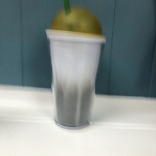 STARBUCKS CHISELED OMBRE COLD CUP YELLOW DOME LID TRAVEL TUMBLER TO GO 16 OZ - Picture 2 of 5
