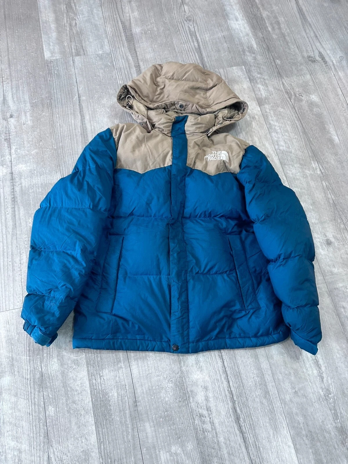 Blue/Beige North Face Puffer 800 Down