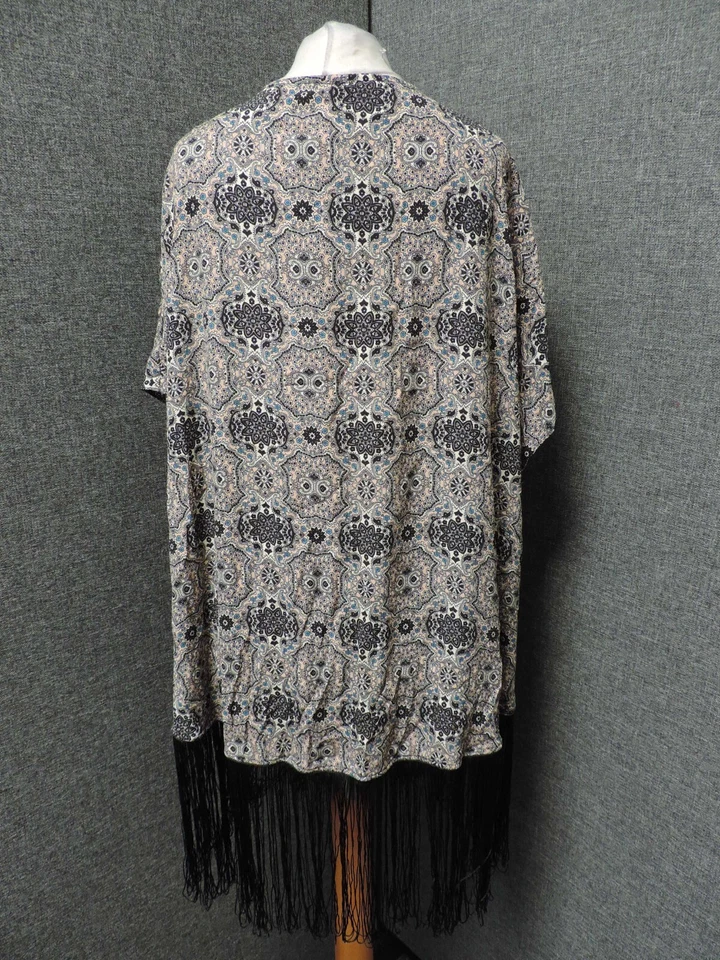 New Look Pretty Tile Fringe Kimono Multi UK 8 RRP £24.99 LN043 GG 08 - Image 4 of 4