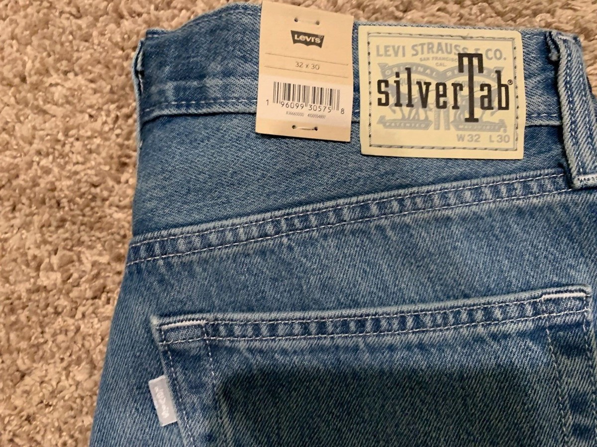 Levi's SilverTab Relaxed Straight Fit Jeans 100% Cotton Men's
