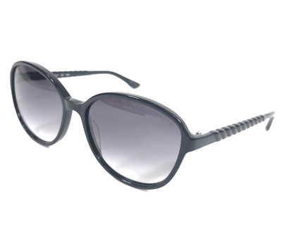 Elle Sunglasses EL14917 BK Polished Black Round Frames w/ Gray Lenses 58-16-140