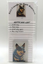 Australian Cattle Terrier Magnetic Refrigerator List Pad & Magnet By Ruth ACD-4