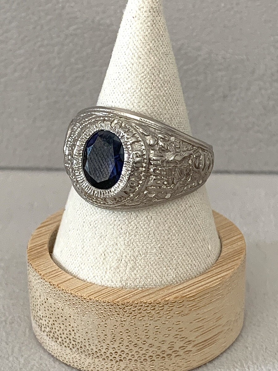 Bague En Argent 925 Avec Saphir - Taille 52 + Pochette Cadeau - Neuf Sans Emballage