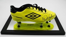 Ian Wright Arsenal Legend Signed Yellow Football Boot-In Acrylic Case COA
