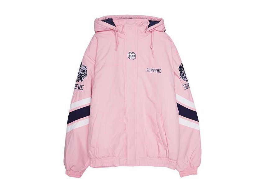 Supreme x Mitchell & Ness NCAA Hooded Stadium Jacket Pink | eBay Supreme x Mitchell & Ness NCAA Hooded Stadium Jacket Pink | eBay