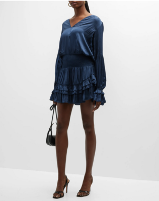 ruffle smocked mini dress Ruffled Smocked Layered Mini Dress – Charming Charlie