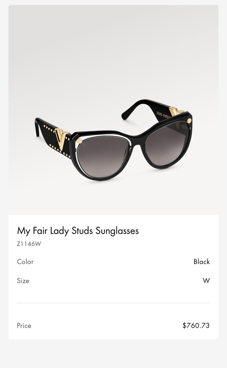 Authentic Louis Vuitton Sunglasses Black Gold Clear My Fair Authentic Louis Vuitton Sunglasses Black Gold Clear My Fair