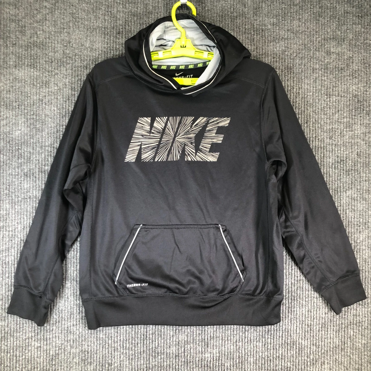 Nike Boys KO 2.0 Therma-Fit Hoodie Black Size XL Reflective Pullover  Training