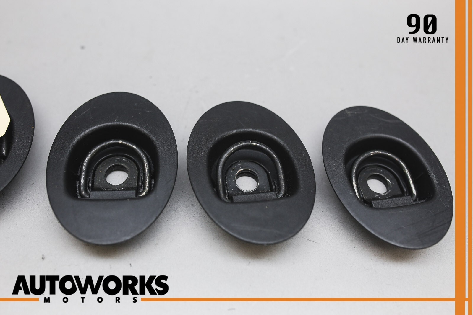 03-13 Maserati Quattroporte M139 Trunk Carpet Tie Down Hook Plate Set of 4 OEM