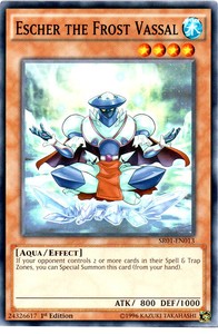 Escher the Frost Vassal - SR01-EN013 - Common - 1st Edition x3 - Near Mint