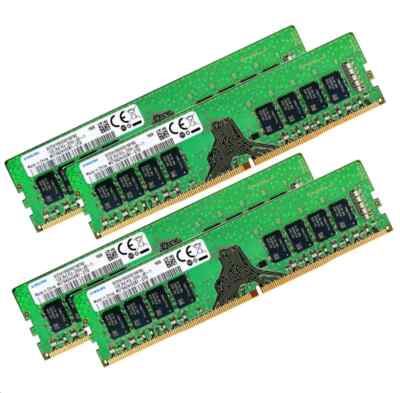 4x 16GB 64GB Samsung DDR4 2666 Mhz RAM  DIMM M378A2K43CB1-CTD - für Desktop PC