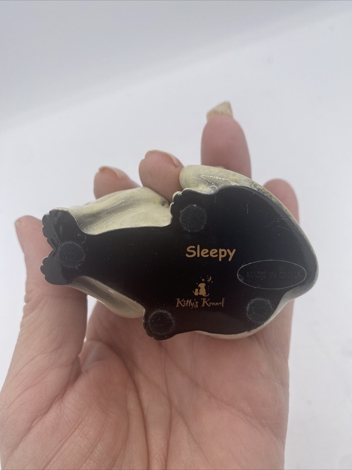 Kitty’s Kennel Cat Hand Crafted “Sleepy” Cat Figurine Solid Ceramic