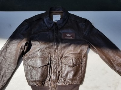 USAF A-2 Leather Flight Jacket Size 40 Long - MFG Saddlery USAF A-2 Leather Flight Jacket Size 40 Long - MFG Saddlery