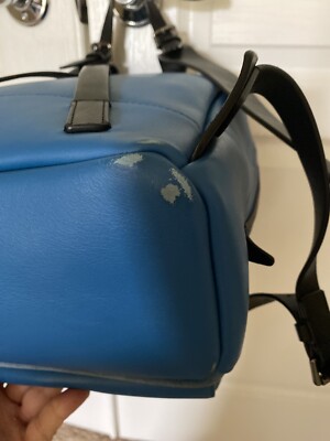 $1095 3.1 Phillip Lim black & blue Leather Fringe Bianca 