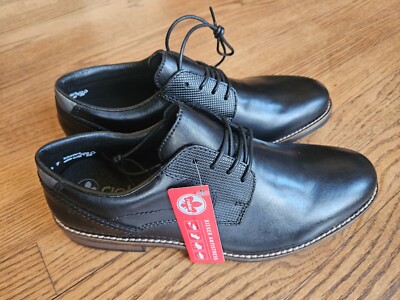 Rieker Mens Black Lace Up Dress Shoes Size 43 (US 10 or 10.5) - NEW