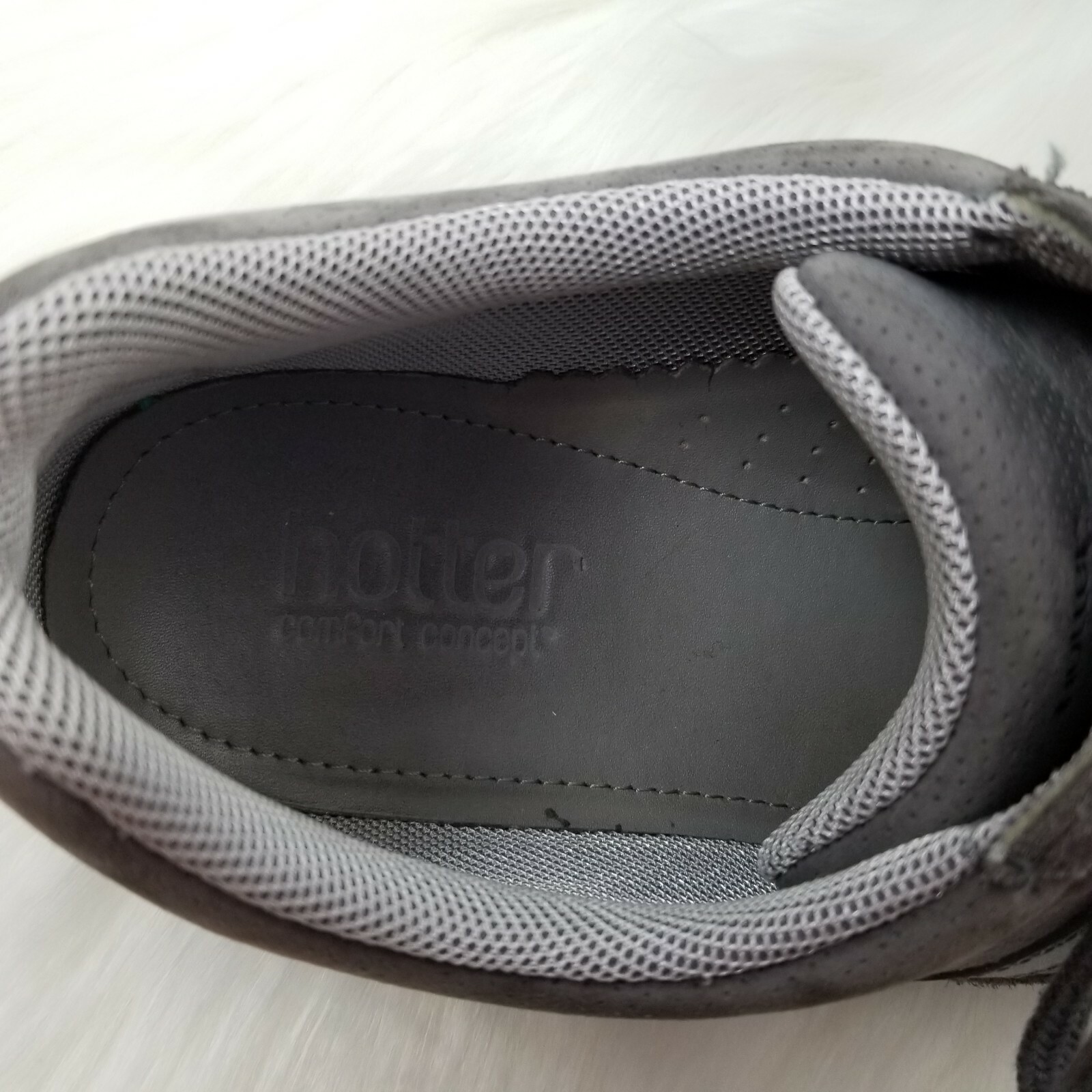 Hotter Comfort Concept "Leanne" Grey Gray Lace Up Shoes Sz 7 Womens