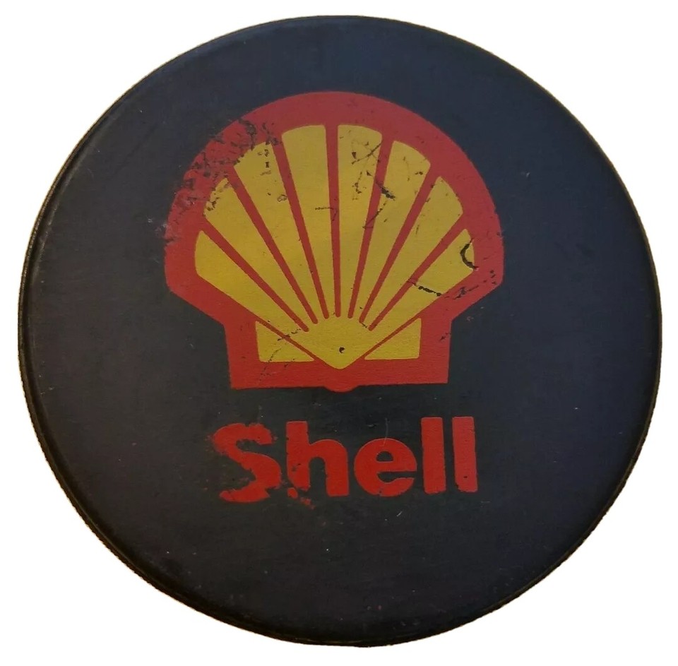 SHELL GASOLINE SPONSOR CINCINNATI CYCLONES OFFICIAL HOCKEY PUCK VINTAGE ...