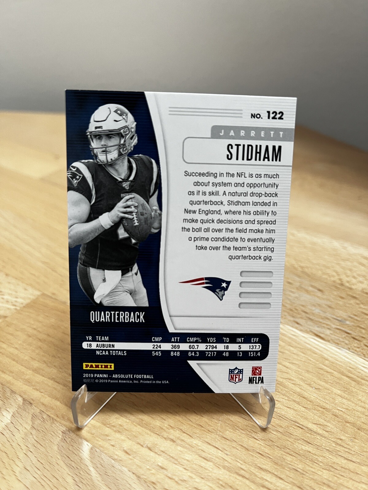NFL Trading Cards / Karten Rookie Jarrett Stidham New England Patriots
