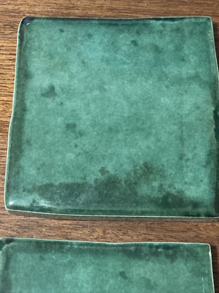 VINTAGE RETRO GREEN HAND MADE FLOOR GRES TILES MADE IN FIORANO MODENESE ITALY - Image 4 of 4