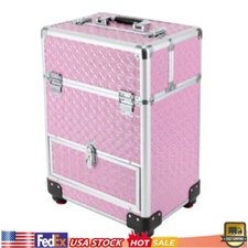 Rolling Makeup Train Professional Cosmetic Trolley Organizer Travel Drawer Case