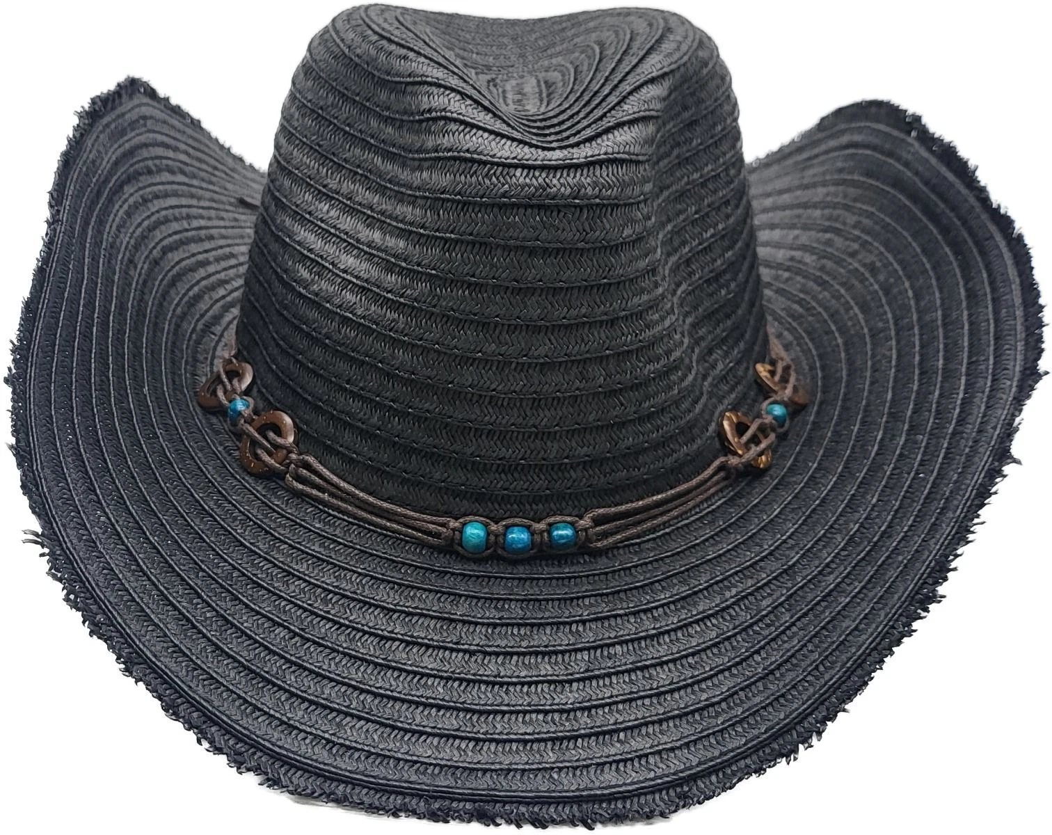 Men's Straw Cowboy Hat Summer Cowboy Hat - Vintage Western Cowboy Hat Chin Strap