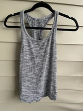 LULULEMON Size 6 ? YOGI EVERYDAY TANK TOP Color Space Dye White Black Gray