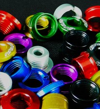 CRUPI CHAINRING BOLTS BLUE/BLACK/RED NIP 15pc.