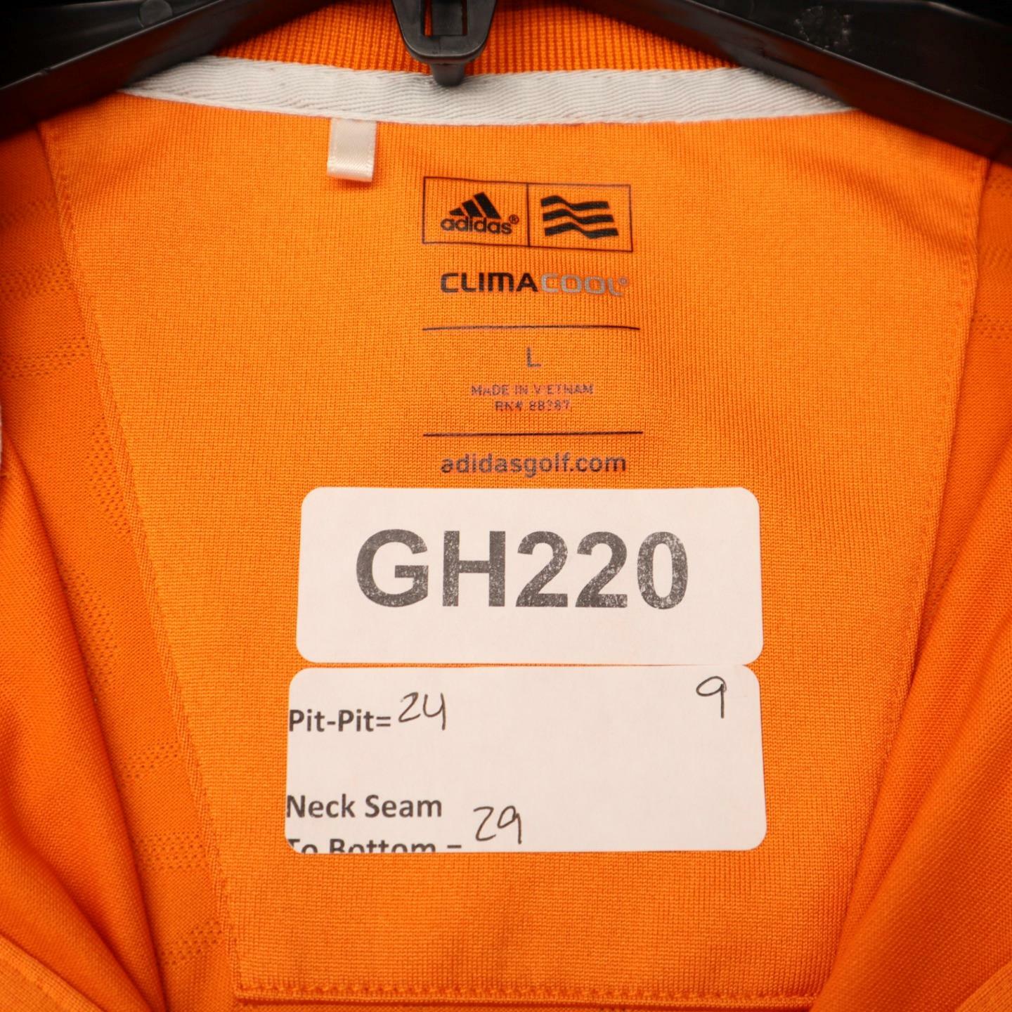 Mens Adidas Climacool Orange Polo Shirt Size Large De… Gem