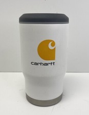 Carhartt Aviana Stainless Steel Insulated Cold Bottle Slim Can Koozie 14oz White