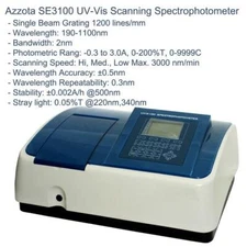 Azzota® SINGLE BEAM SCANNING STAND-ALONE UV-VIS SPECTROPHOTOMETER