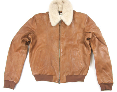 Levis Made Crafted Shearling Italian Leather Pilot Jacket Italy