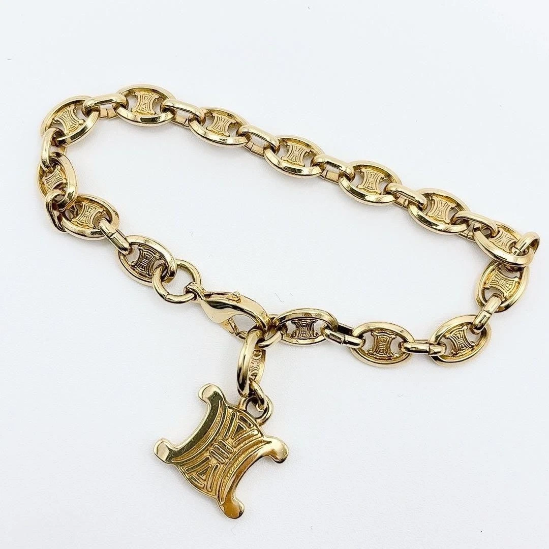 専用 CELINE セリーヌ two tone bracelet 楽天市場】CELINE セリーヌ Monochroms Studs Bracelet ブレスレット
