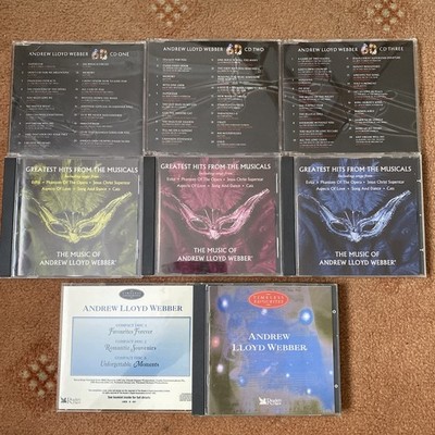 Andrew Lloyd Webber - 9 discs CD Job Lot Bundle Set Albums Greatest Masterpieces