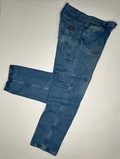 Vintage Dickies Carpenter Denim 100% Cotton Workwear Distressed Y2K 36 x 34