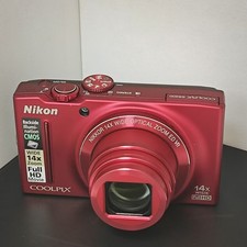 Red Nikon COOLPIX S8200 16.1MP 14x Optical Zoom Compact Digital Camera Full HD