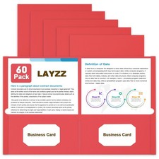 Folders with Pockets, 60 Pack Paper Pocket Folders, 2 Pocket File folders Fit...