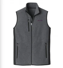 NWT RARE 100% Authentic KKR Private Equity Fleece Quilted Vest / Gilet Grey M