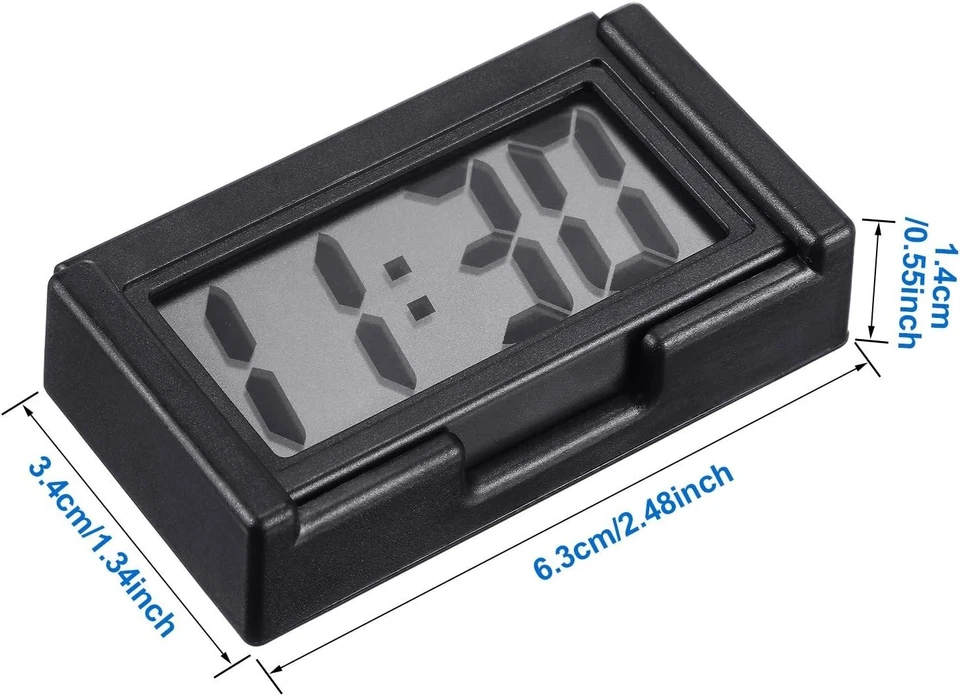 6 Pieces Mini Digital Clock Small Digital Clock Stick on Battery Operated Sel... - Image 3 of 4