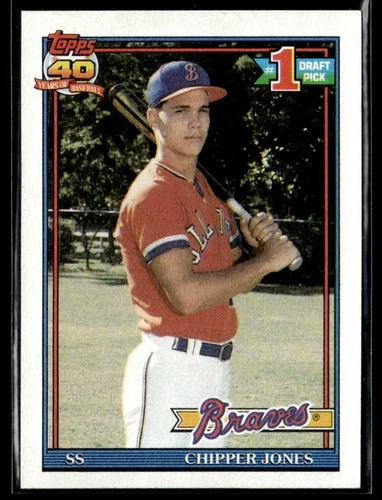 1991 Topps #333 Chipper Jones Rookie Card RC