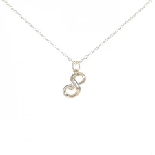 Authentic K10YG Number 8 Diamond Necklace  #270-004-146-4516