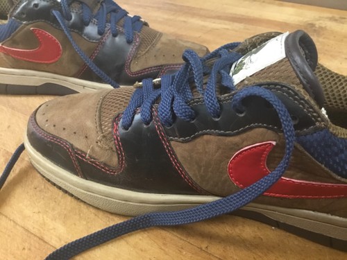 Nike 2006 Court Force Low Premium 313940-261 Sz 7.5 Bison Sport Red Cappuccino - Picture 6 of 11