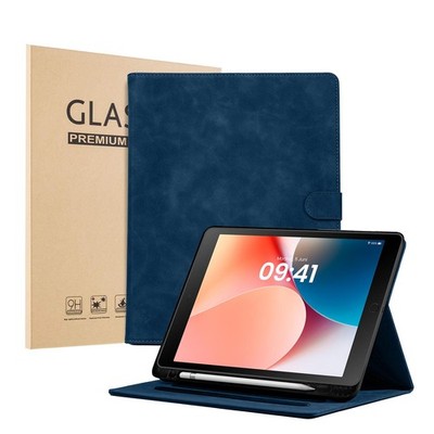 Tablet Schutzhülle für Apple iPad 5./6. Gen iPad Air 1 Air 2 9.7 Cover Blau Glas
