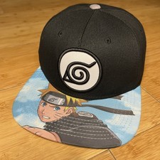 Naruto Shippuden Japanese Anime Mens Art Logo VIZ Media Snapback Hat Cap CLEAN